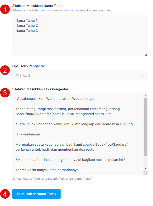 Buat Daftar Nama Tamu 1