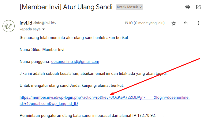 Link Reset Password
