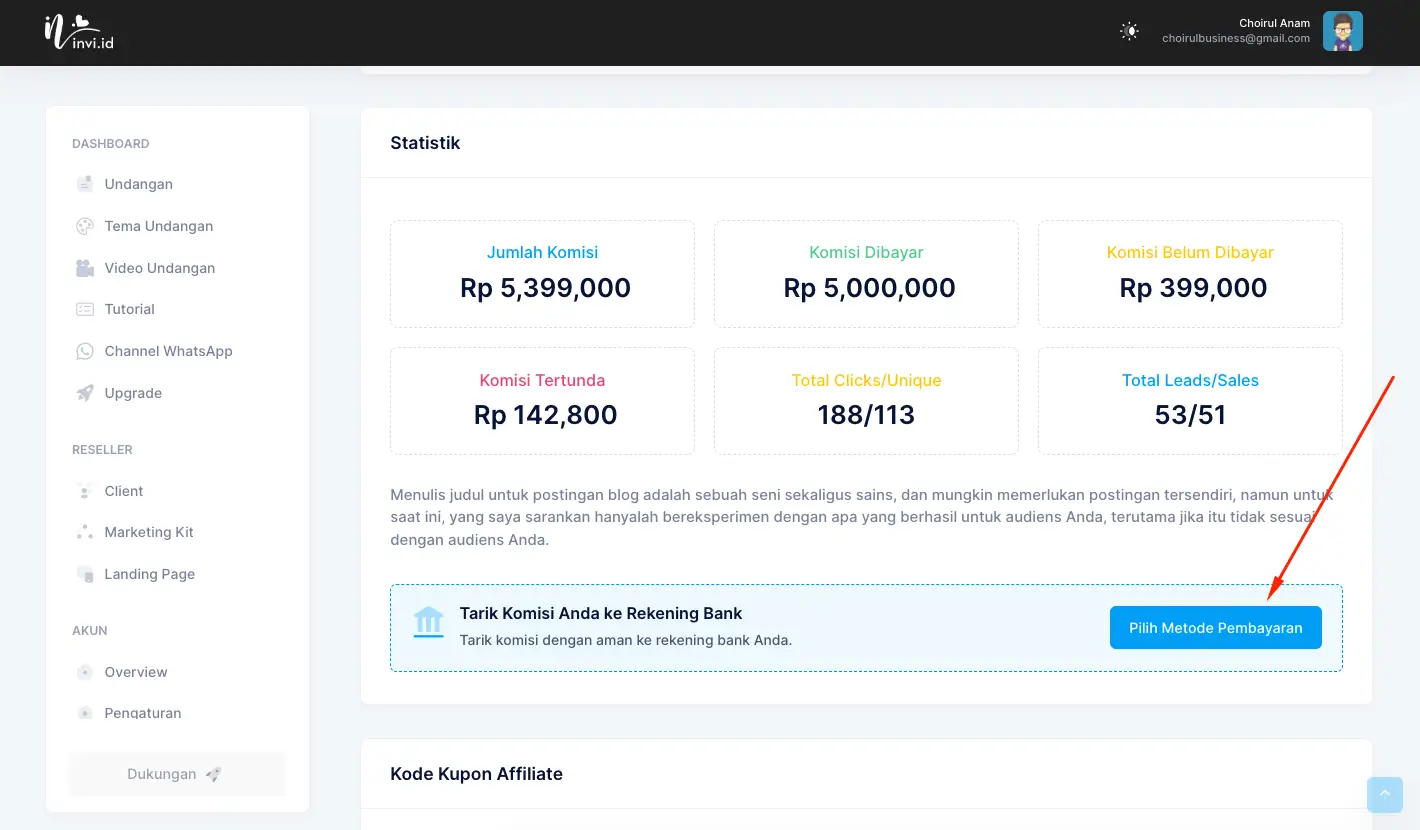 Metode Pembayaran Affiliate