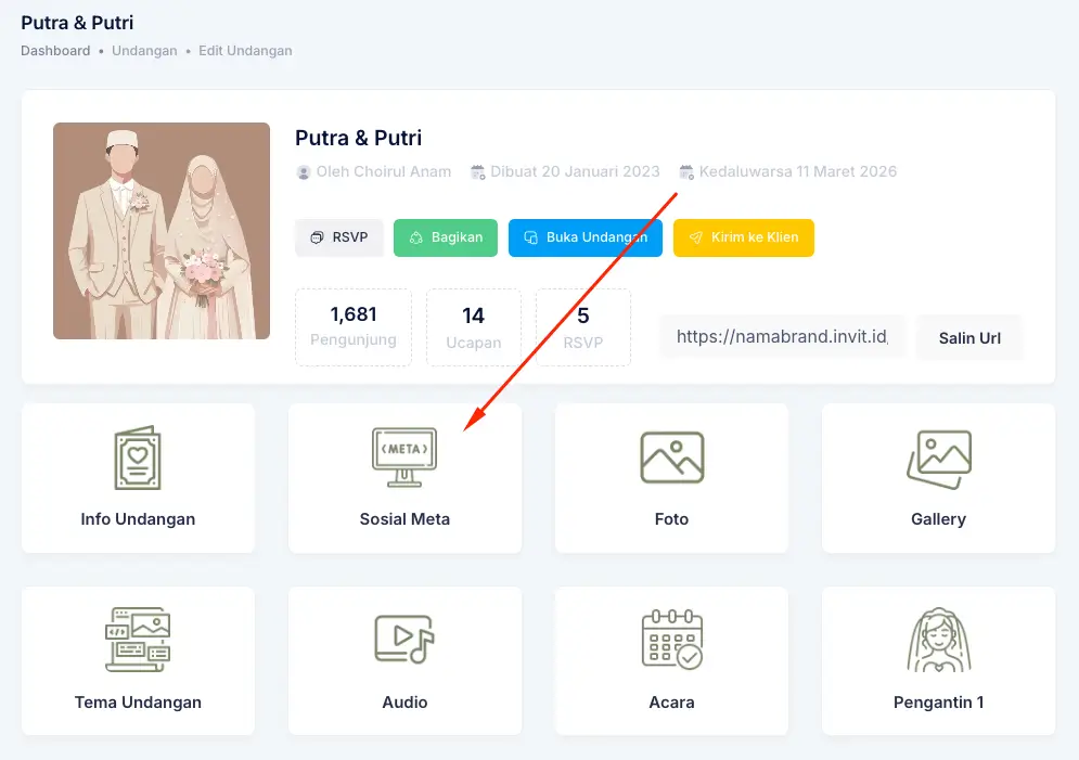 Klik form sosial meta