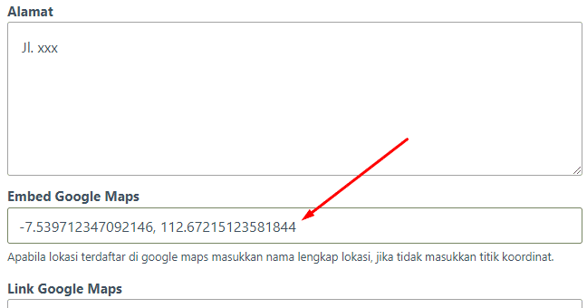 Field Embed Google Maps