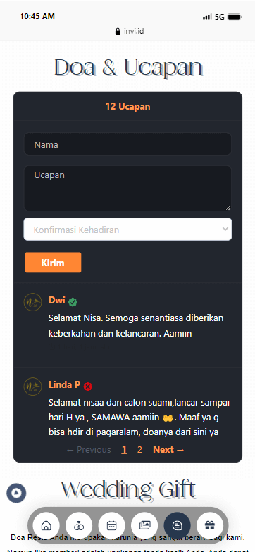 RSVP dalam Undangan Digital