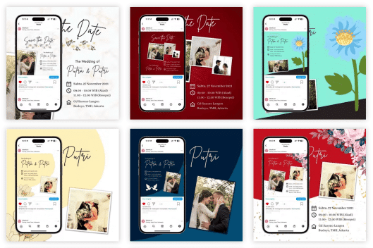 Bonus 100 Social Media Post Wedding Templates