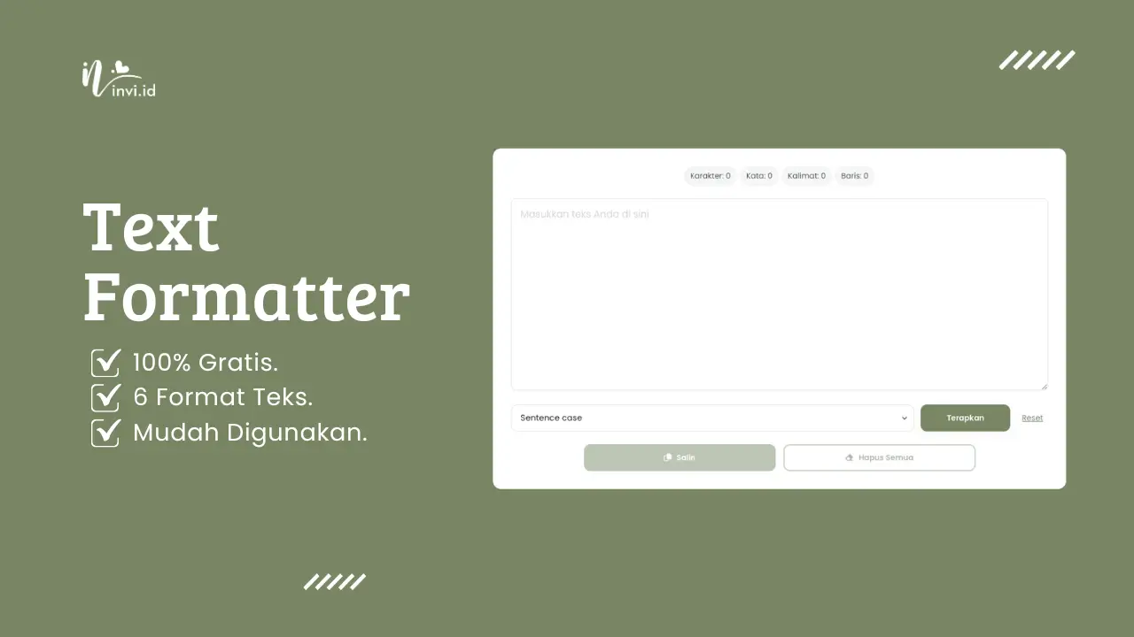 Rapikan & Ubah Format Teks Online Gratis