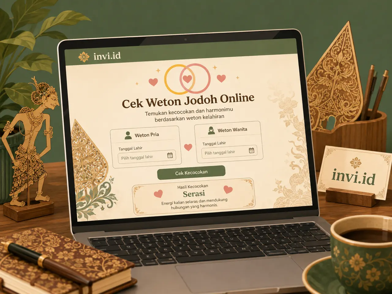 Ilustrasi cek weton jodoh online berdasarkan tanggal lahir pasangan